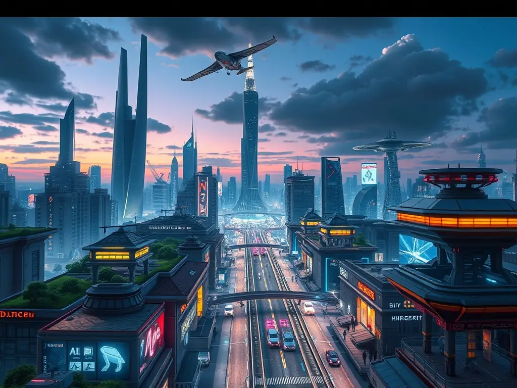 A digital illustration depicting a futuristic cityscape with interconnected nodes representing automated systems, symbolizing seamless integration and efficiency.